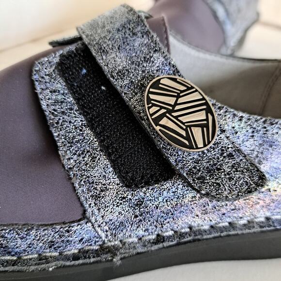 Alegria Comfort Dream Fit Shoe Neoprene Metallic Gray Den-735 Clog - Picture 8 of 11